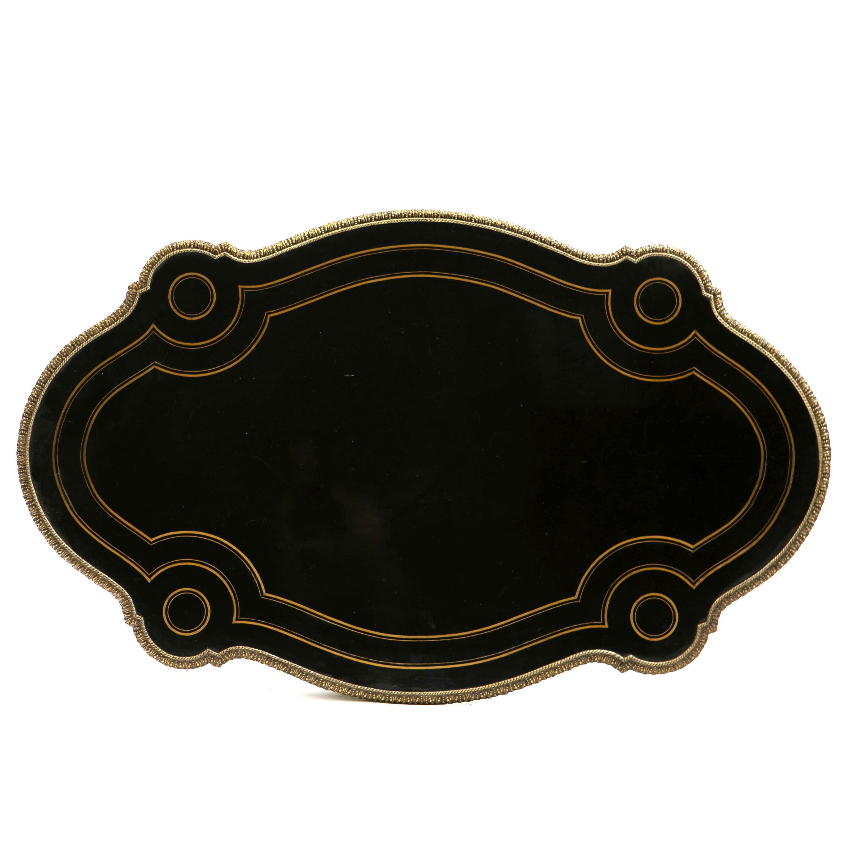 XIXe siècle Français Napoléon III  Table centrale noire en vente