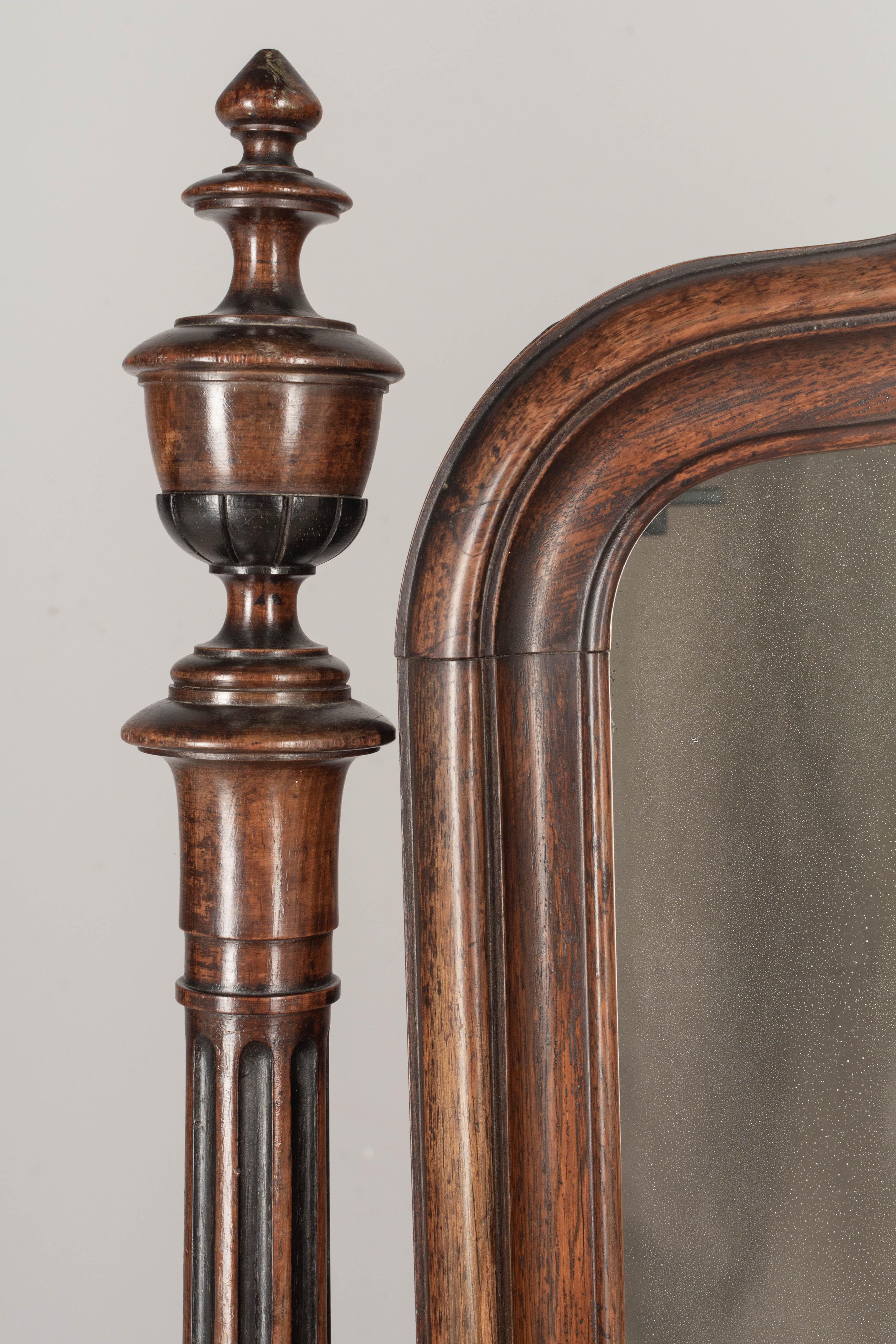 19th Century French Napoleon III Cheval Mirror For Sale 8