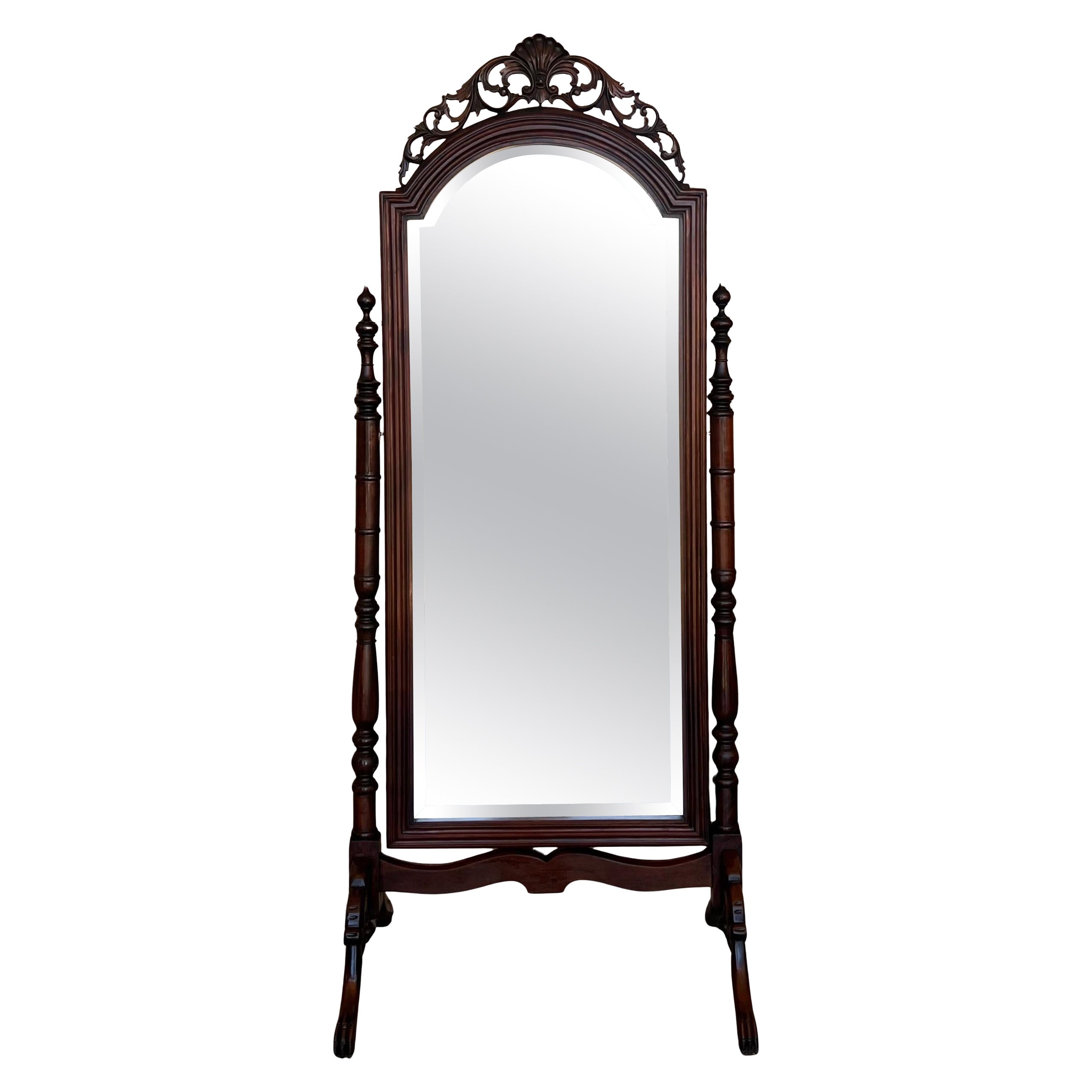 19th Century French Napoleon III Cheval Mirror