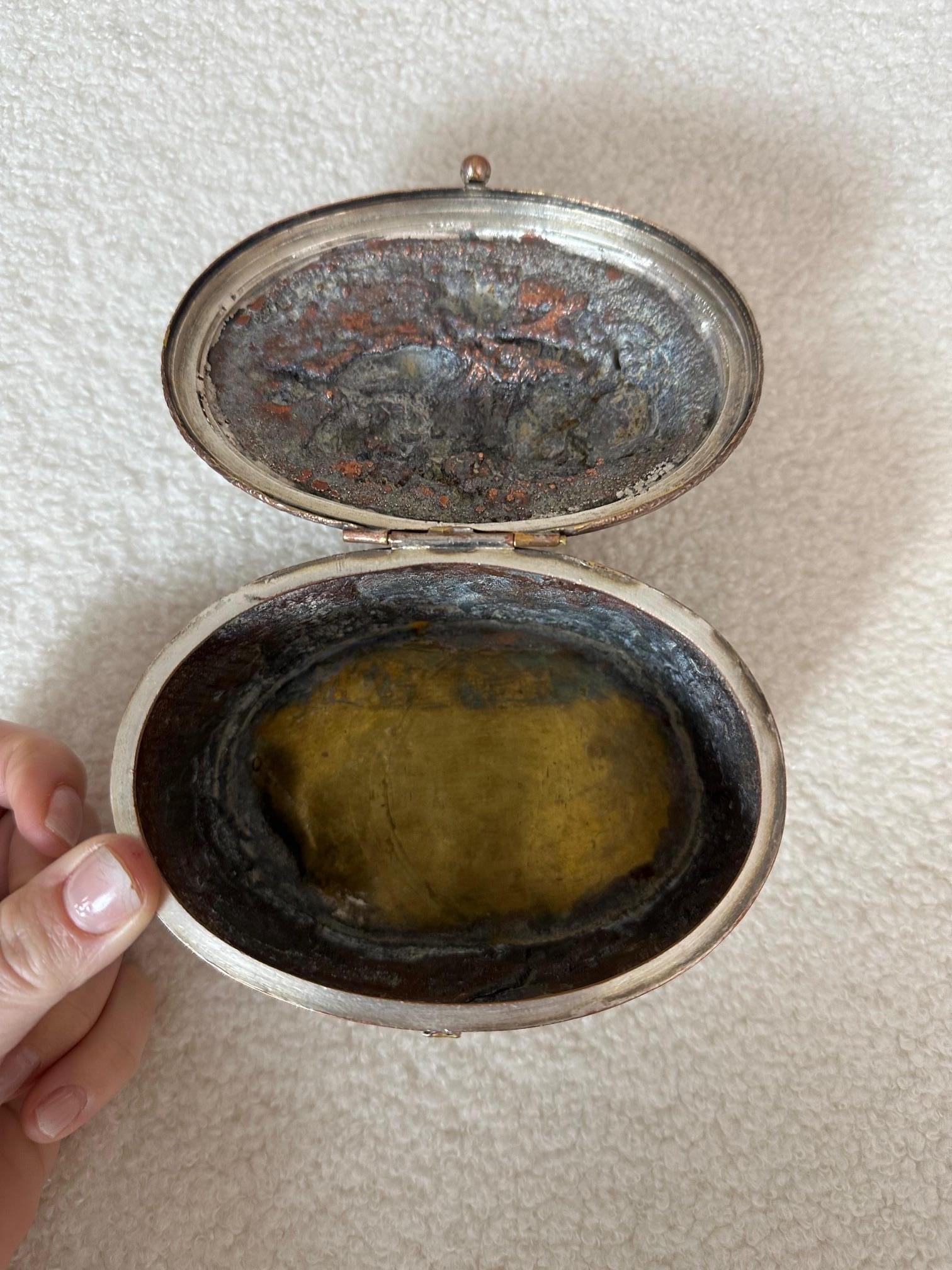 19. Jahrhundert Französisch Napoleon III Kupferschmuck Boxe, 1870er Jahre im Angebot 6