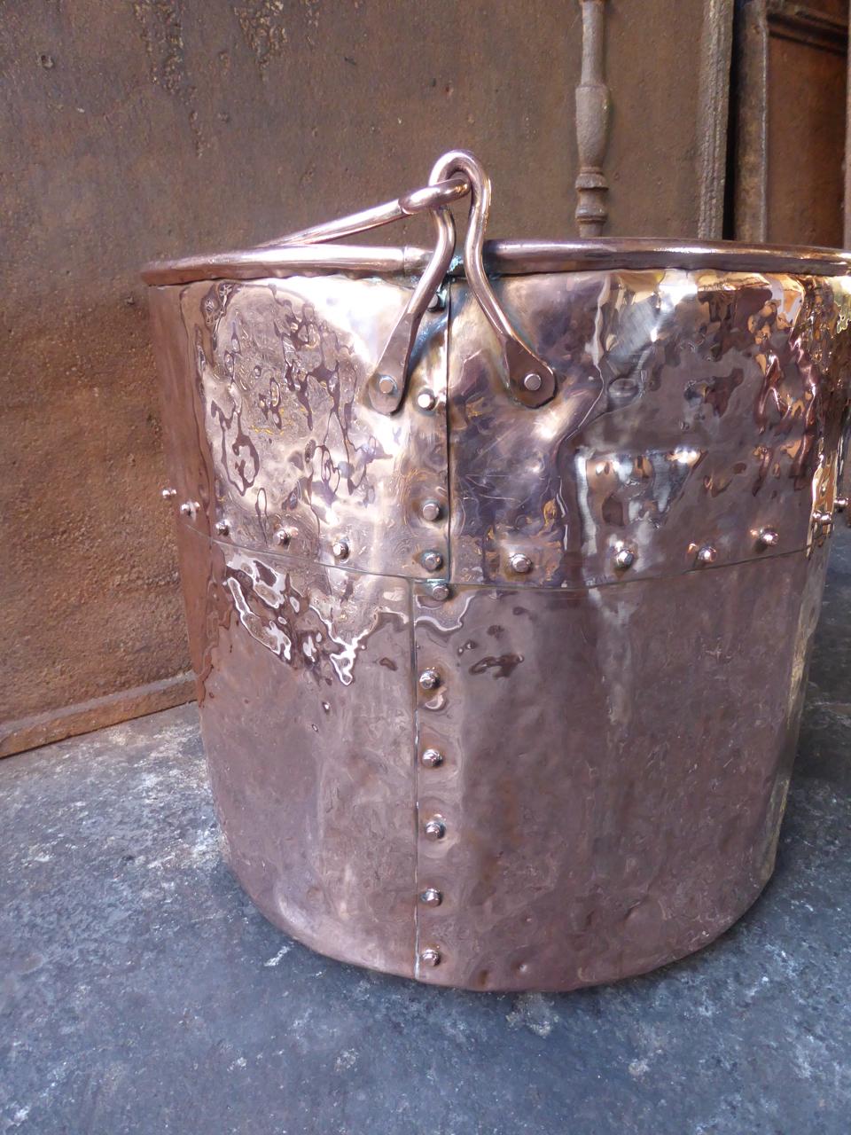 copper wood basket