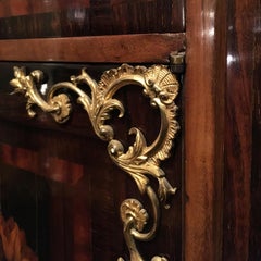 19th Century French Napoleon III Credenza in Rosewood, Palisander and Walnut