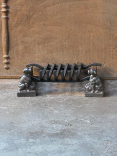 19th Century French Napoleon III 'Dogs' Fire Grate, Fireplace Grate