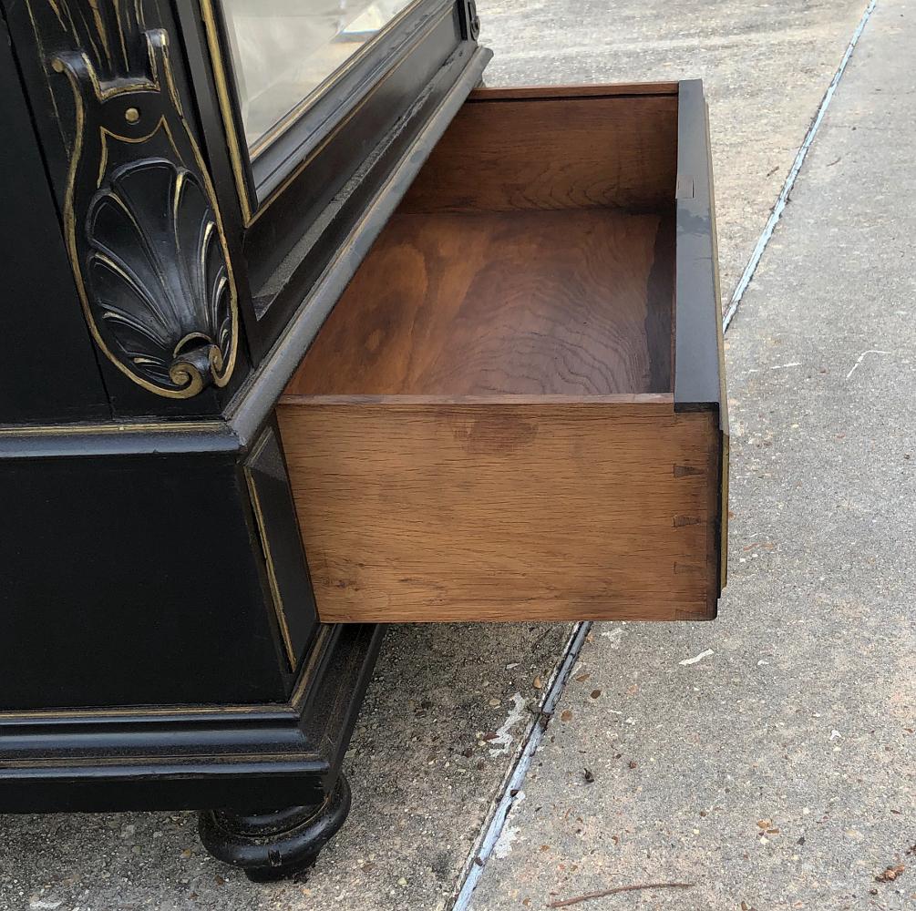 19th Century French Napoleon III Ebonized Armoire 8