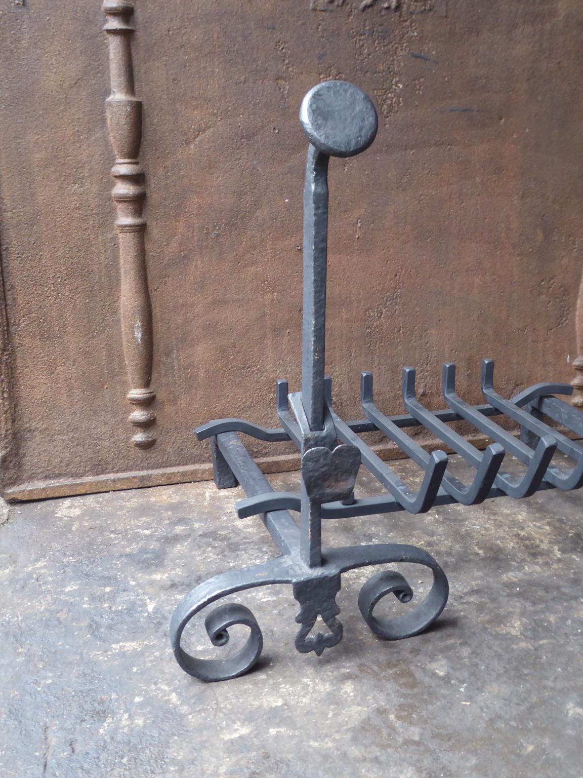 19th Century French Napoleon III Fire Grate, Fireplace Grate 1