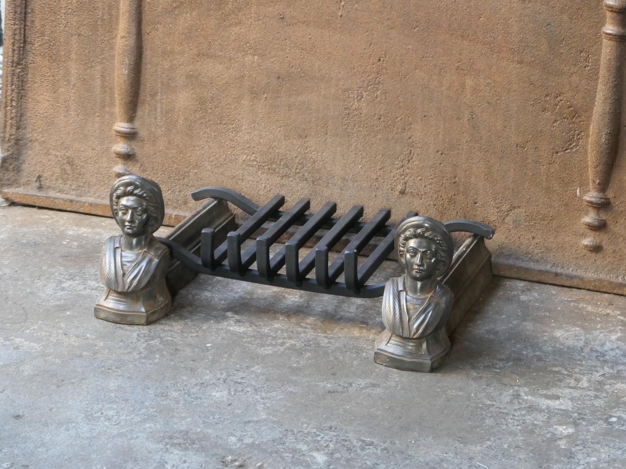 19th Century French Napoleon III Fire Grate, Fireplace Grate For Sale 1