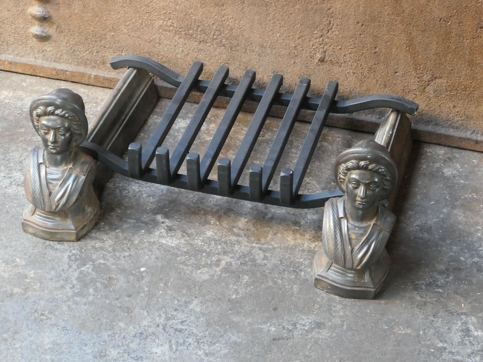 19th Century French Napoleon III Fire Grate, Fireplace Grate For Sale 2