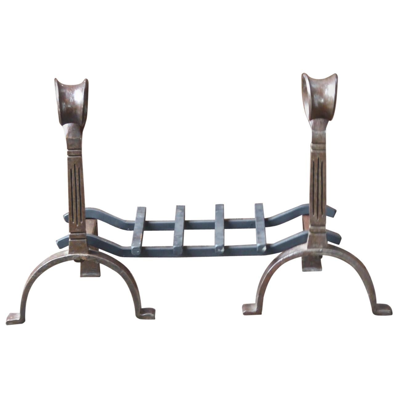 MidCentury Fireplace Grate Log Holder at 1stDibs