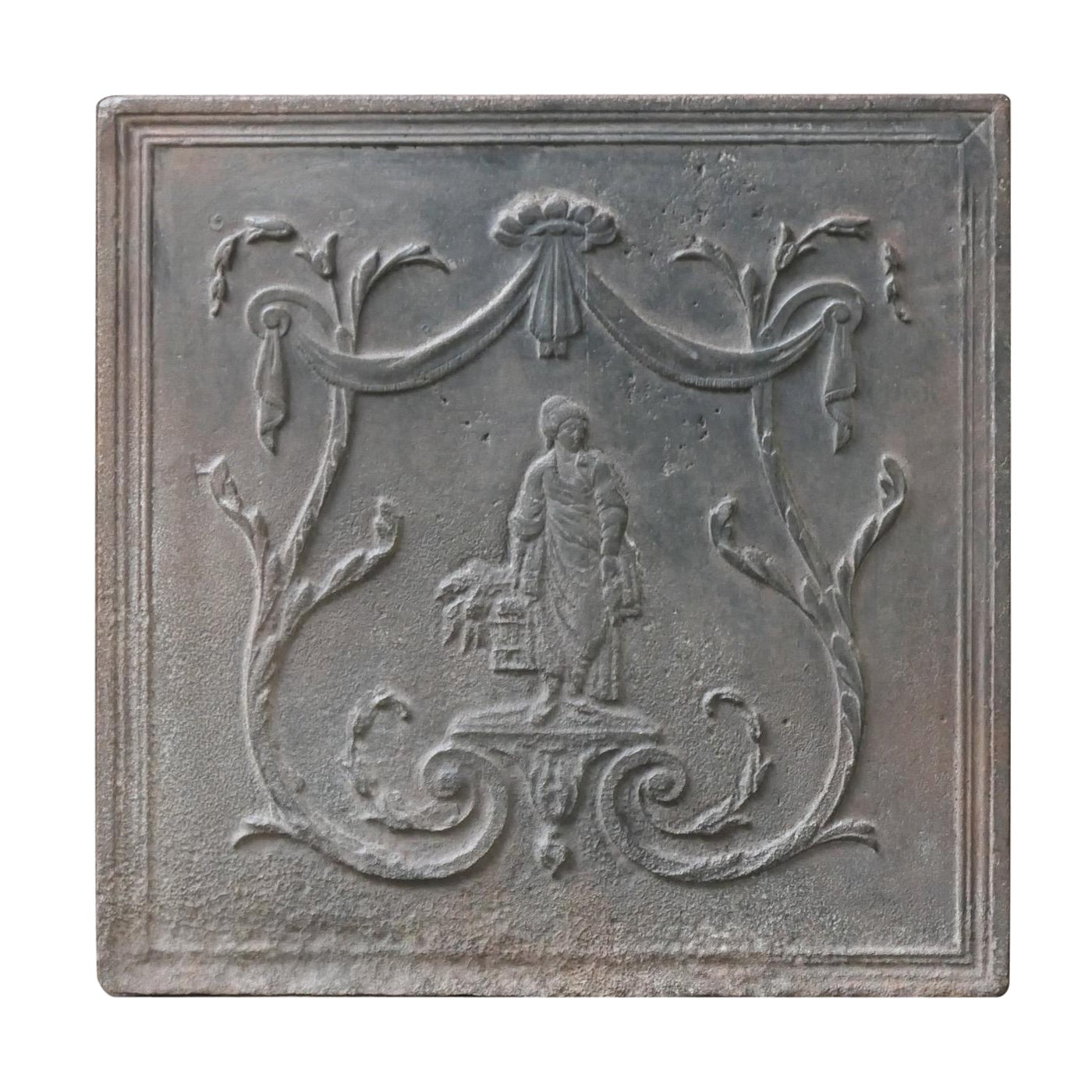 Plaque de cheminée / dosseret Napoléon III français du 19e siècle