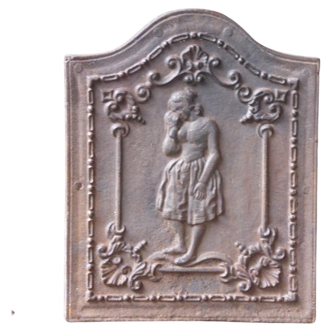 Plaque de cheminée / dosseret Napoléon III français du 19e siècle