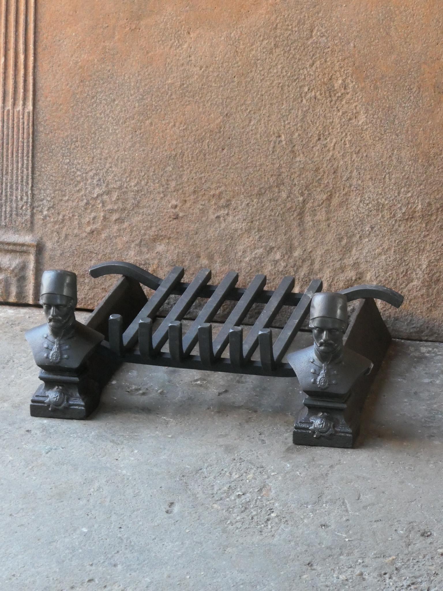 Steel 19th Century French Napoleon III Fireplace Log Grate For Sale