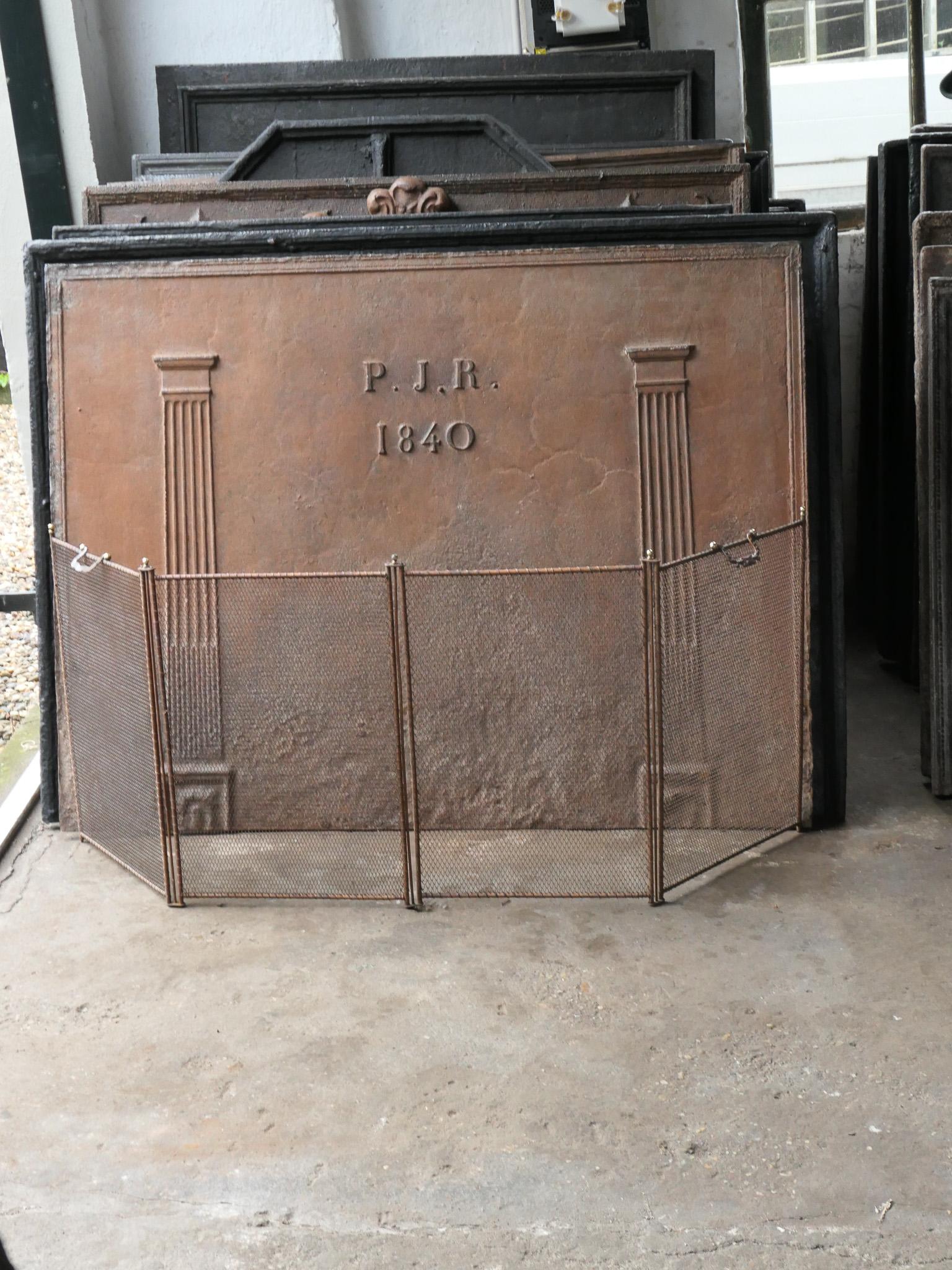 19th Century French Napoleon III Fireplace Screen In Good Condition In Amerongen, NL