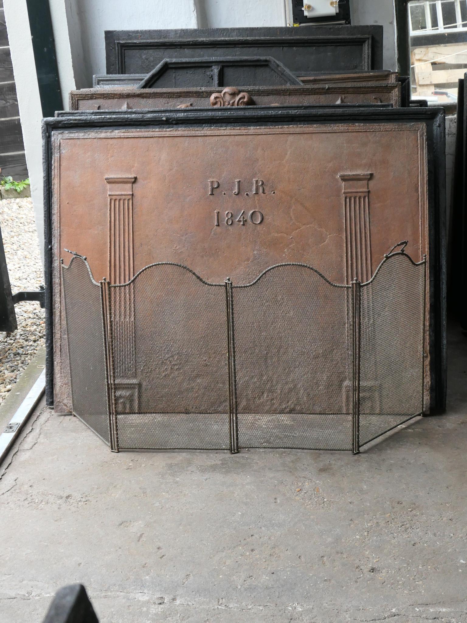 19th Century French Napoleon III Fireplace Screen 1