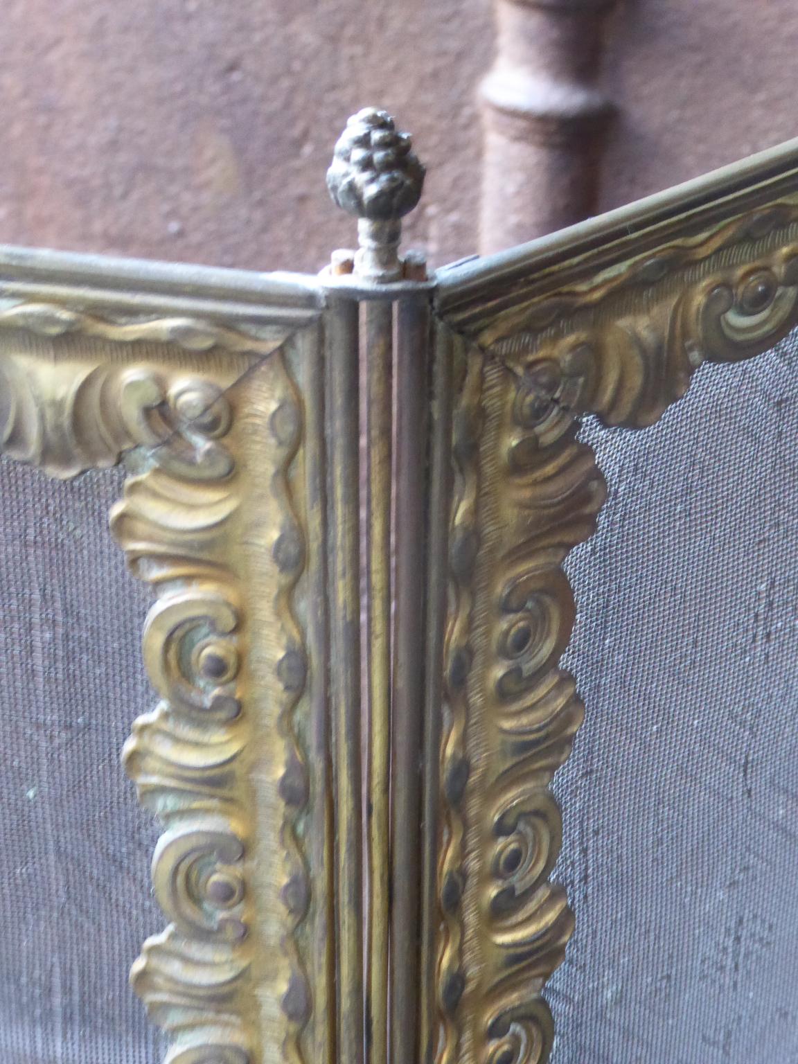 19th Century French Napoleon III Fireplace Screen or Fire Screen 8