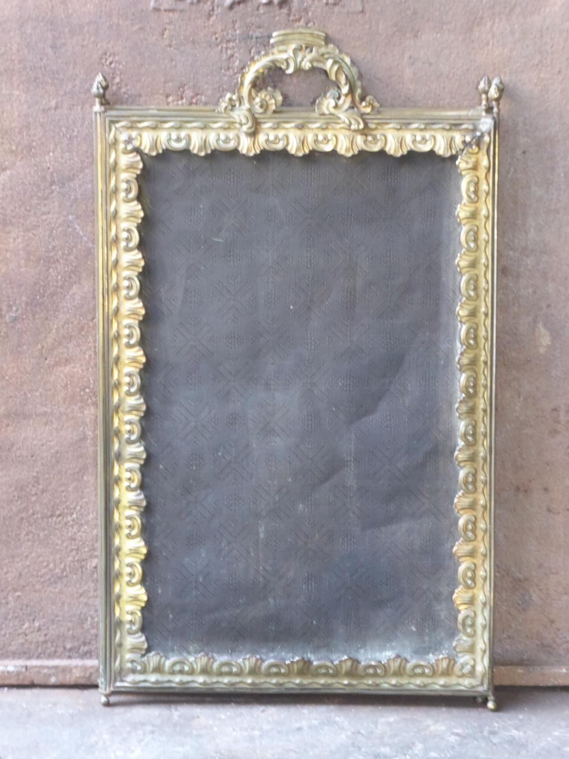 19th Century French Napoleon III Fireplace Screen or Fire Screen 16
