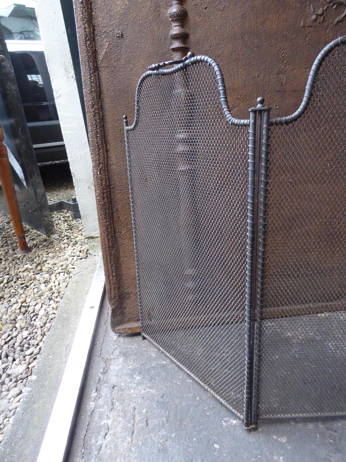 19th Century French Napoleon III Fireplace Screen or Fire Screen 1