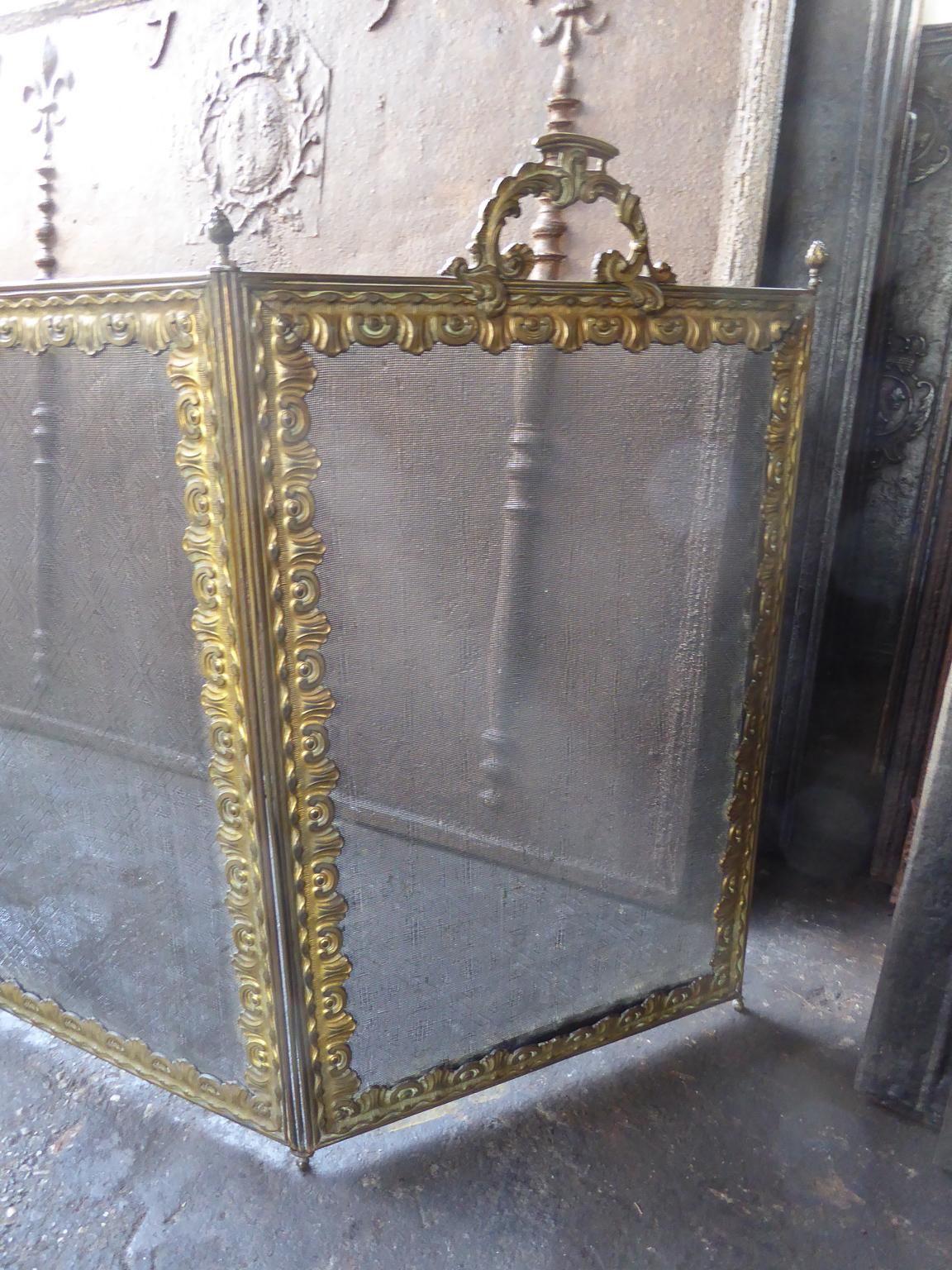 19th Century French Napoleon III Fireplace Screen or Fire Screen 1