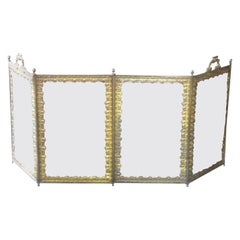 19th Century French Napoleon III Fireplace Screen or Fire Screen