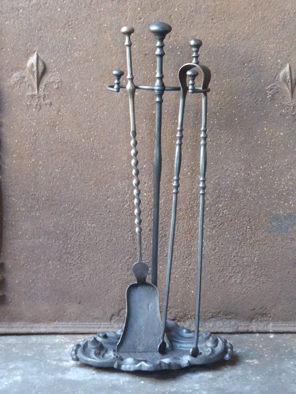 19th century French Napoleon III fireplace tool set, fire irons made of cast iron and wrought iron.

We have a unique and specialized collection of antique and used fireplace accessories consisting of more than 1000 listings at 1stdibs. Amongst