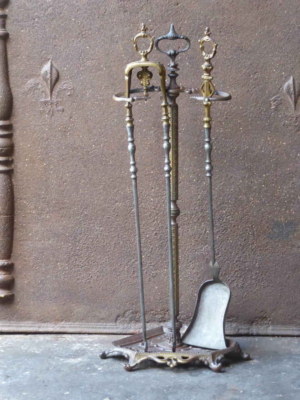 19th century French Napoleon III fireplace tool set - fire irons made of wrought iron and brass.

We have a unique and specialized collection of antique and used fireplace accessories consisting of more than 1000 listings at 1stdibs. Amongst others