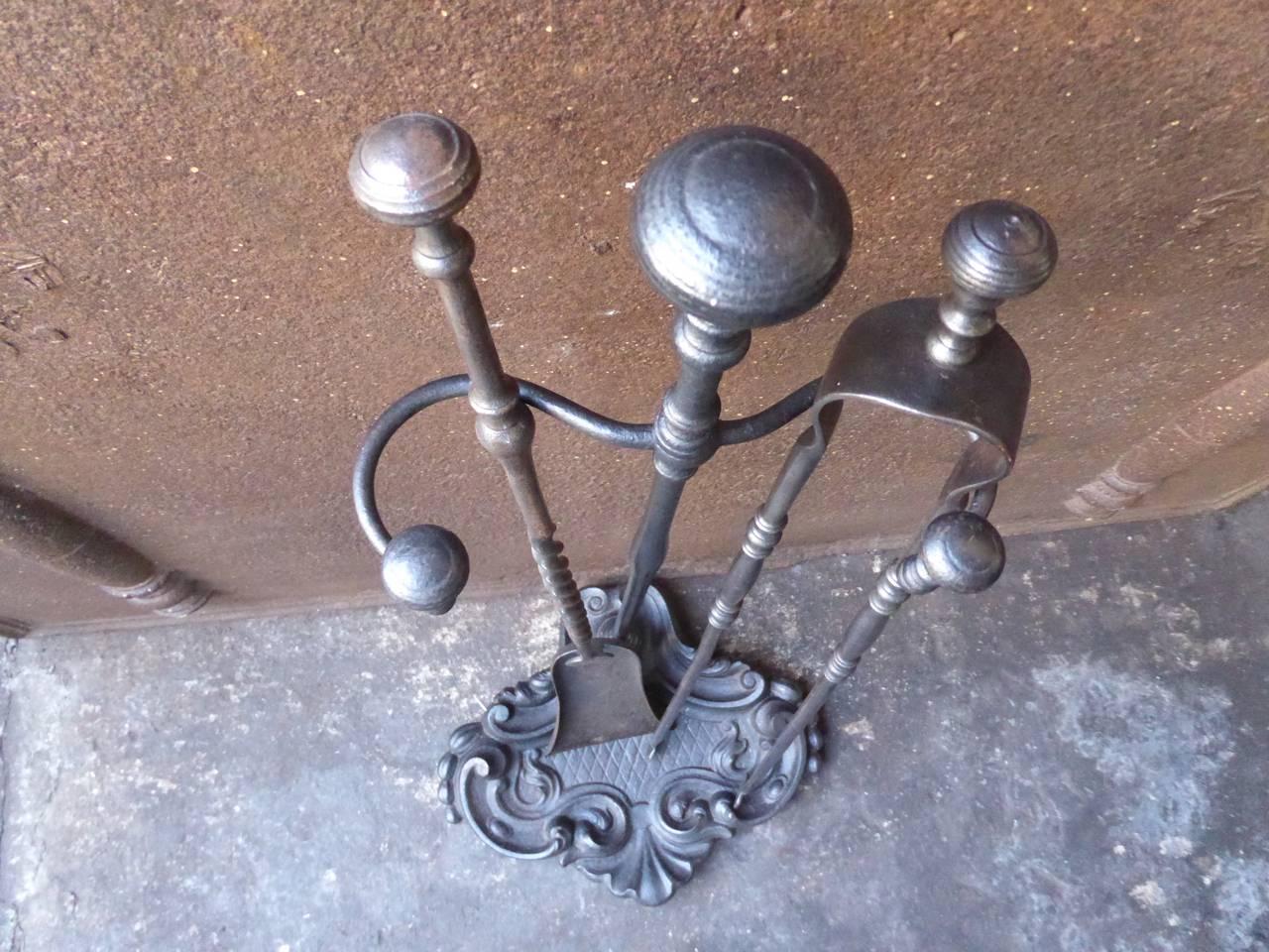 Cast 19th Century French Napoleon III Fireplace Tools or Fire Tools