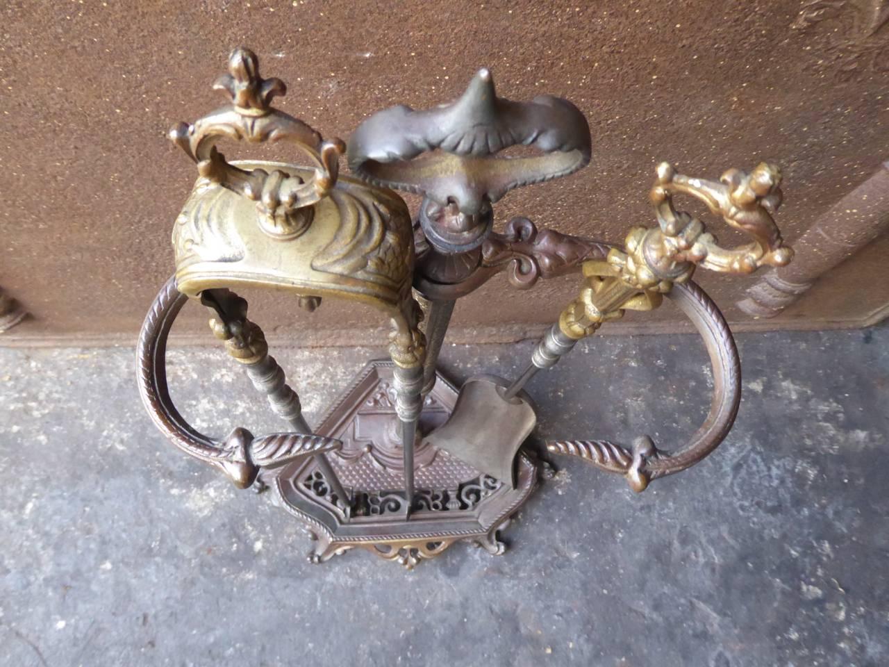 19th Century French Napoleon III Fireplace Tools or Fire Tools In Good Condition In Amerongen, NL