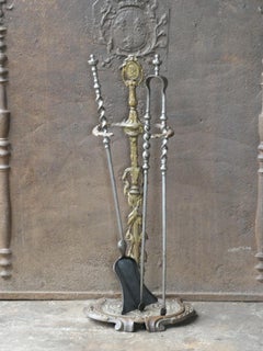 19th Century French Napoleon III Fireplace Toolset