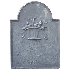 19th Century French Napoleon III 
Flower Basket
 Fireback