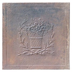 19th Century French Napoleon III 
Flower Basket
 Fireback