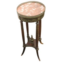 Antique 19th Century French Napoleon III Gilded Bronzes Gueridon Table or Pedestal Table