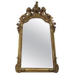 19th Century French Napoleon III Gilt Mirror