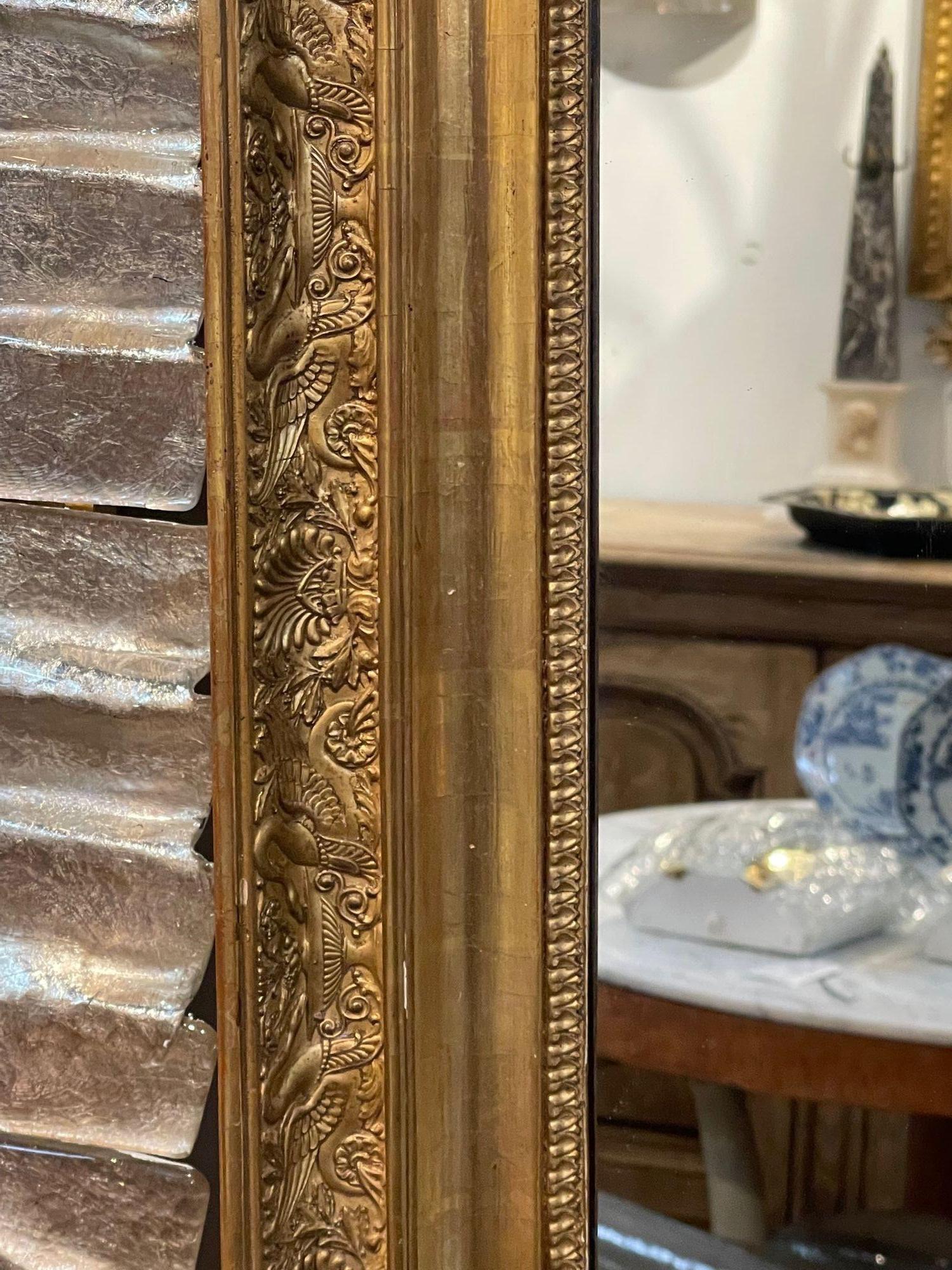 19th Century French Napoleon III Giltwood Mirror For Sale 1