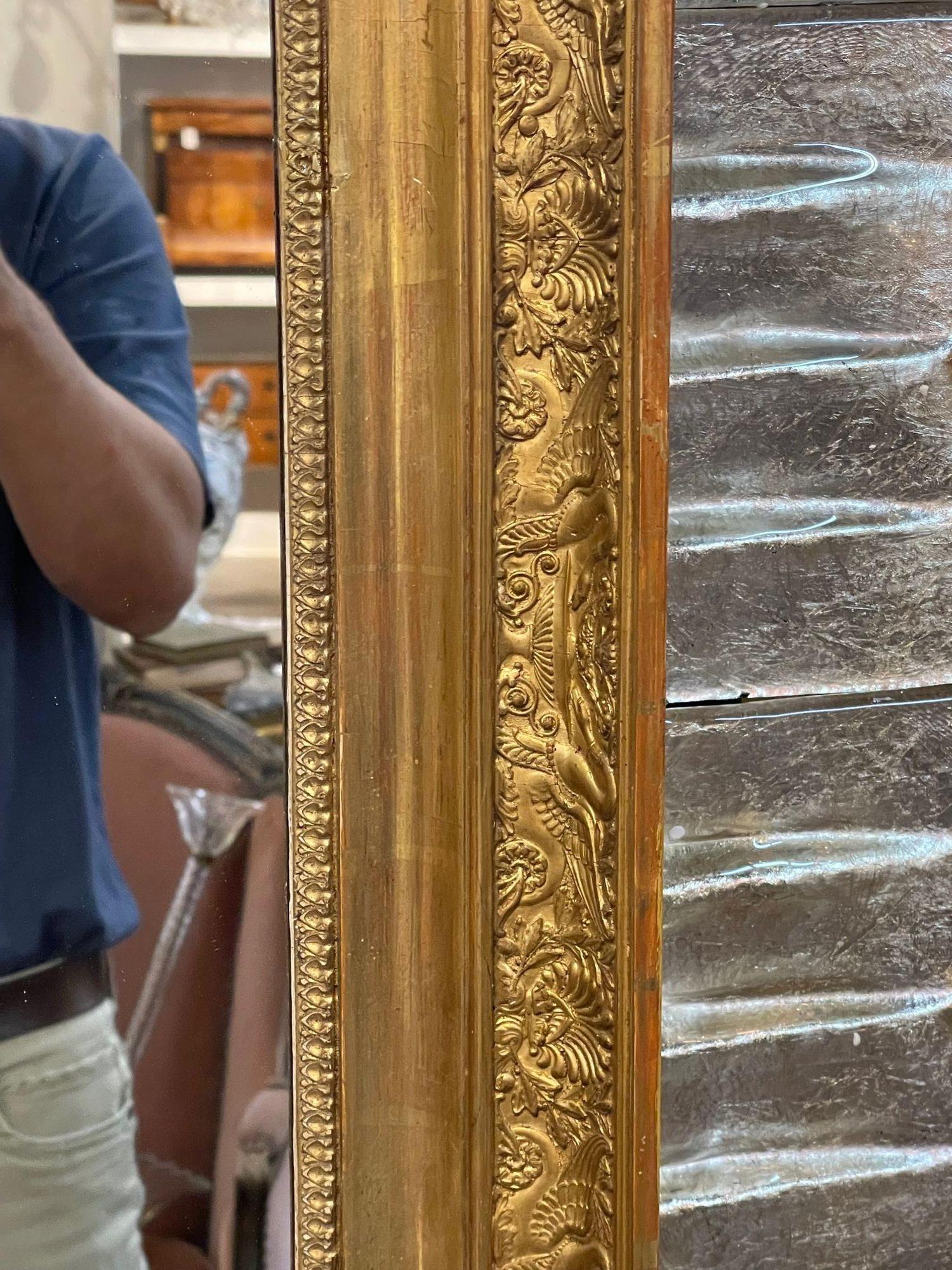19th Century French Napoleon III Giltwood Mirror For Sale 2