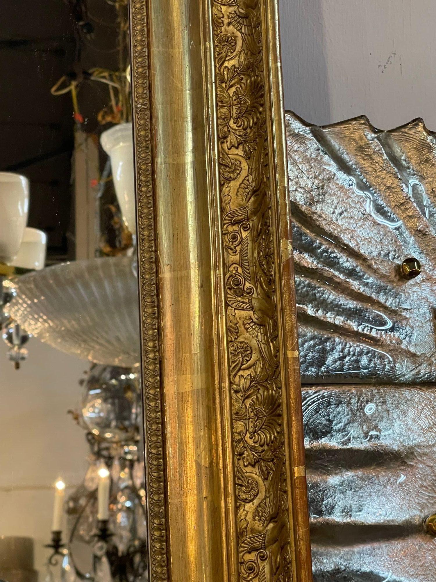 19th Century French Napoleon III Giltwood Mirror For Sale 3
