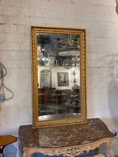 19th Century French Napoleon III Giltwood Mirror with Mercury Glass
