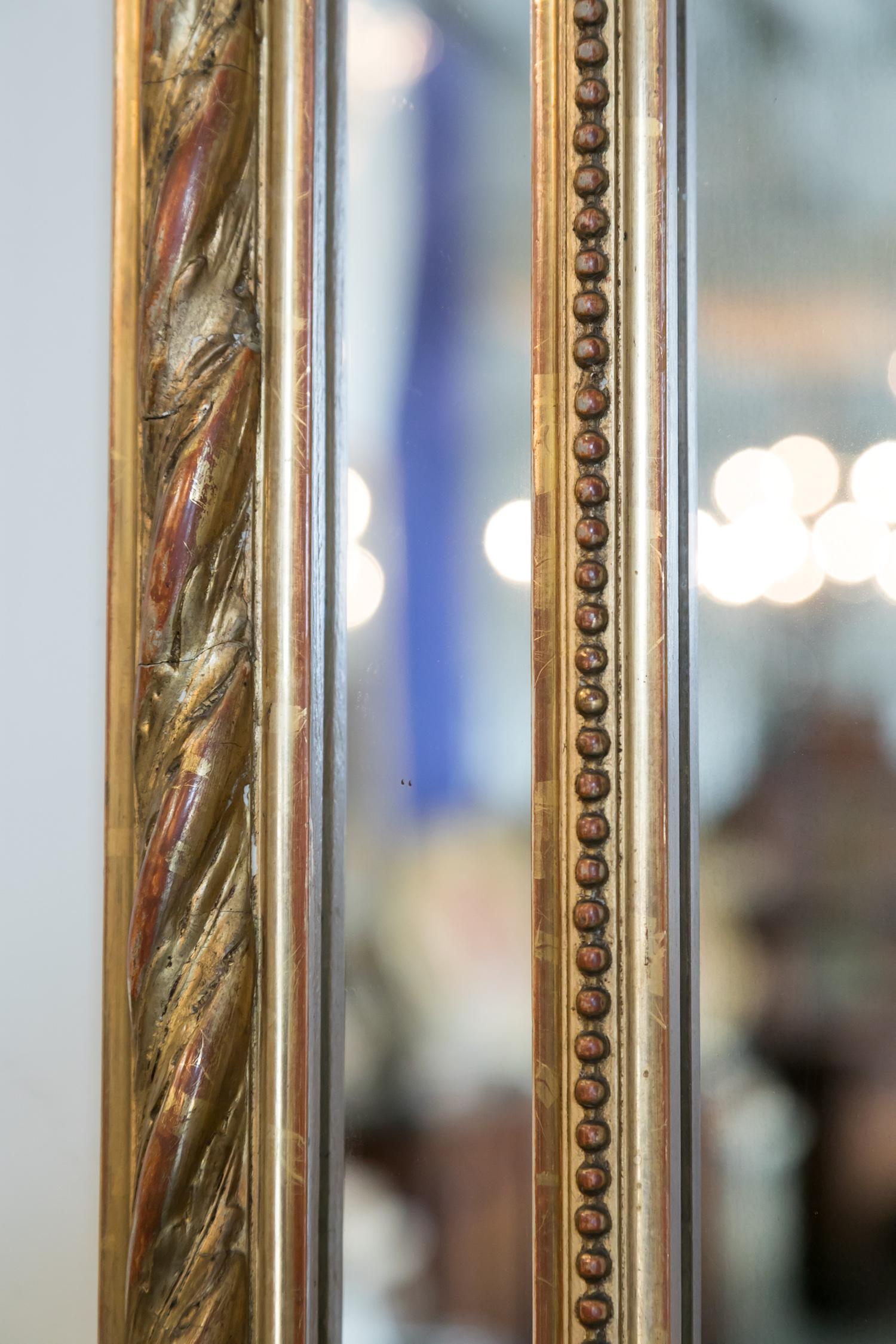 19. Jahrhundert Französisch Napoleon III Giltwood Pareclose Spiegel im Angebot 3