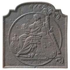 19th Century French Napoleon III 'Justice' Fireback / Backsplash