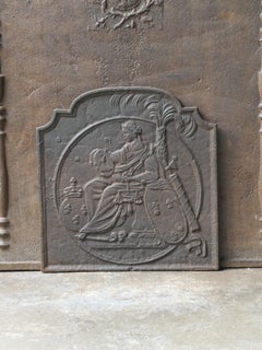 19th Century French Napoleon III 'Justice' Fireback / Backsplash