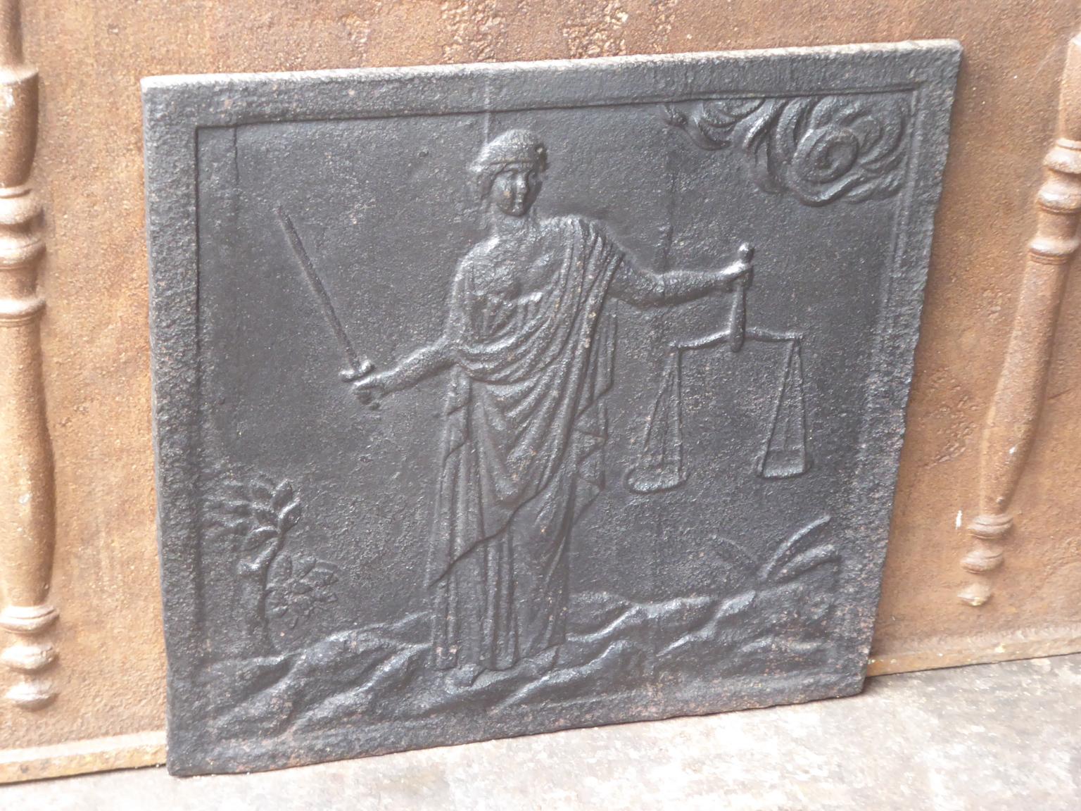 Cast 19th Century French Napoleon III 'Justice' Fireback