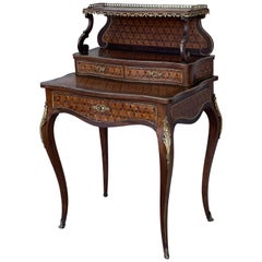 19th Century French Napoleon III Kingwood and Black Ebonized Writing Table 1850s