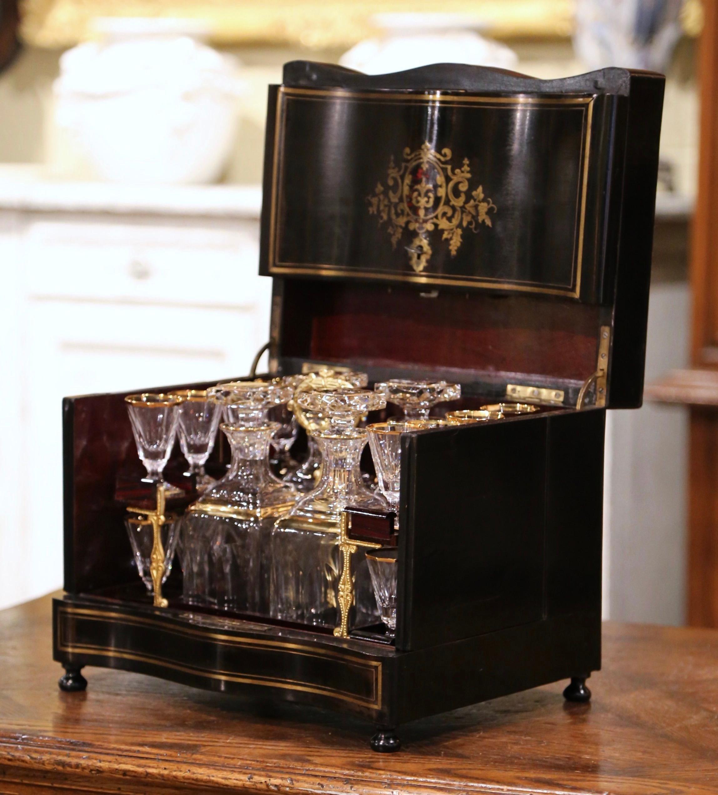 Create an elegant bar area with this complete antique 