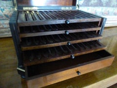 19th Century French Napoleon III Marquetry and Ivory Cigar Humidor