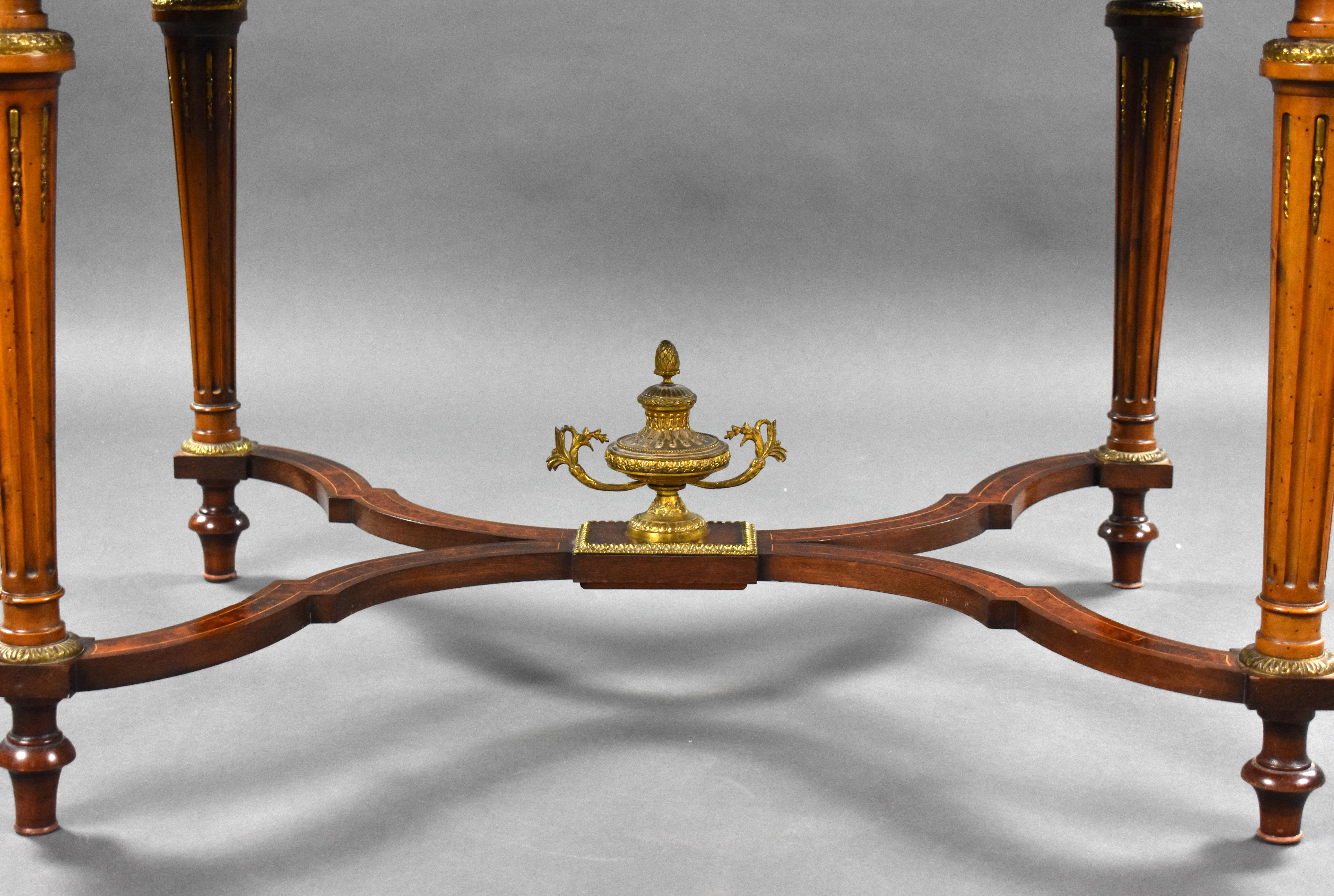 19th Century French Napoleon III Marquetry Centre Table For Sale 9