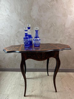 19th century French Napoleon III Marquetry Folding Table, 1870s