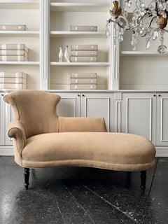19th Century French Napoleon III Méridienne /Chaise Longue, C 1860