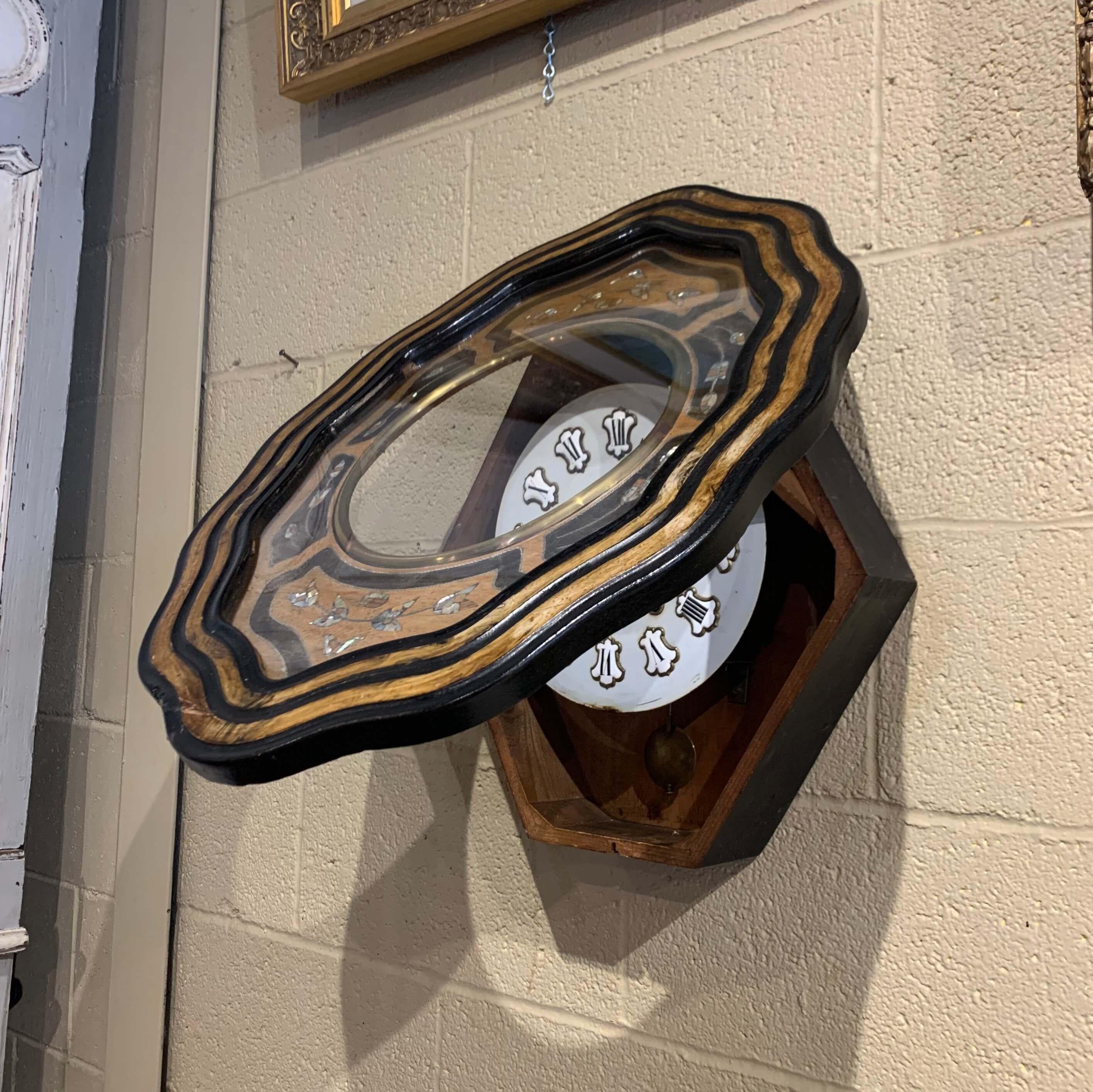 mother of pearl wall clock