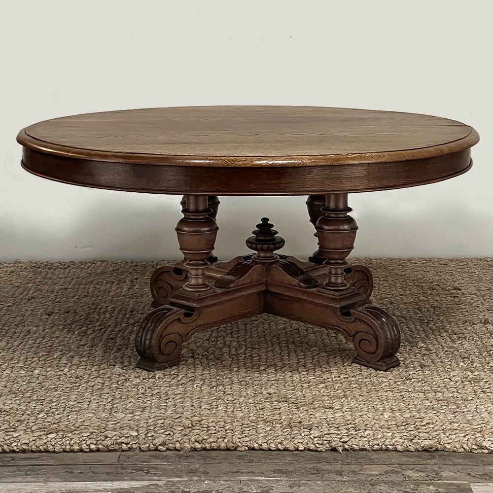19th Century French Napoleon III Oval Coffee Table For Sale 3