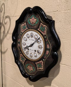 19th Century French Boulle Inlaid Wall Clock Signed Jean Combe
