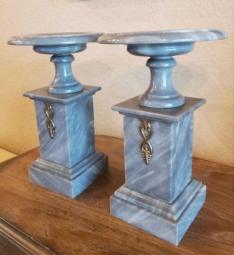 Bronze 19th Century French Napoleon III Period Bardiglio Marble Japy Freres Clock Set For Sale