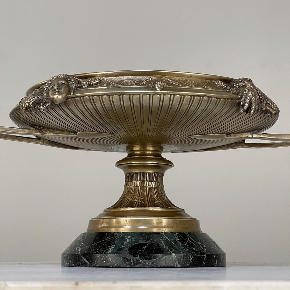 19th Century French Napoleon III Period Bronze Centerpiece on Marble Base For Sale 9